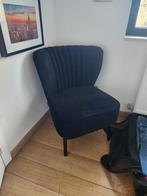 Fauteuil velours noir – Style coquille –, Enlèvement, Comme neuf, Métal
