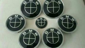 Bmw emblemen set van 7x logo's full zwart g20 e60 e90 e39