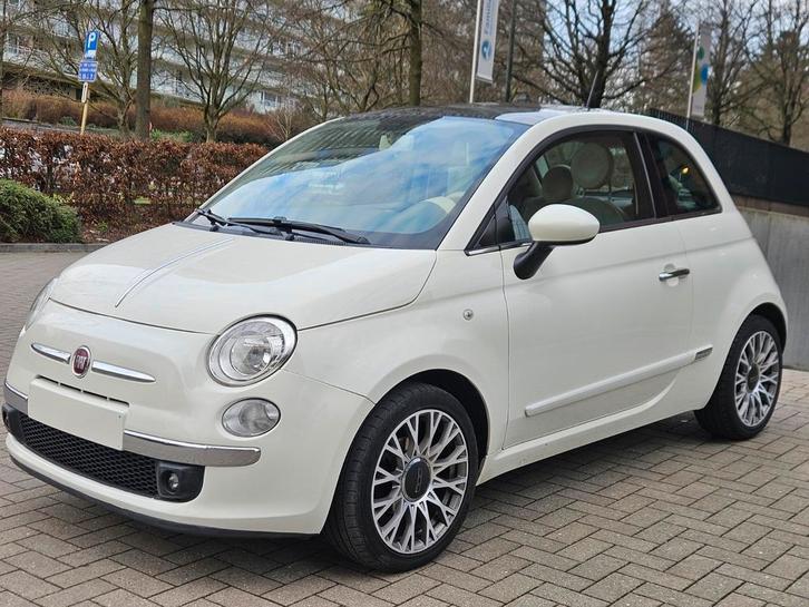 FIAT 500 - 1.2 BENZINE- PANORAMADAK- EURO 5, Auto's, Fiat, Particulier, Elektrische ramen, Panoramadak, USB, Benzine, Euro 5, Handgeschakeld