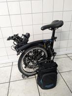 Brompton Elektrisch H6L Zwart, Fietsen en Brommers, Fietsen | Vouwfietsen, Versnellingen, Brompton, Gebruikt, Totaal opvouwbaar