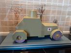 De militaire wagen met kuifje aan het stuur 1/24, Hobby en Vrije tijd, Modelauto's | 1:24, Ophalen of Verzenden