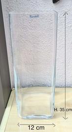 hoge glazen vaas Ramsblok H35 cm - vierkant 12 cm, Ophalen, Zo goed als nieuw
