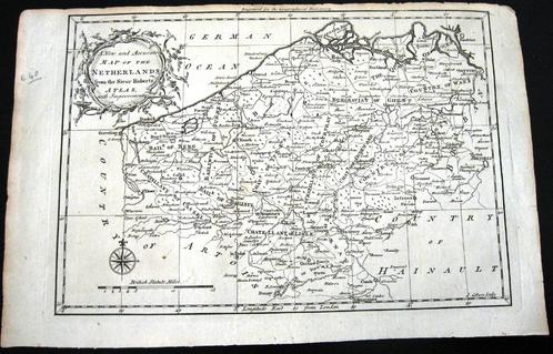 K7 Kaart New and Accurate Map of the Netherlands 18e eeuw, Antiek en Kunst, Kunst | Etsen en Gravures, Ophalen of Verzenden
