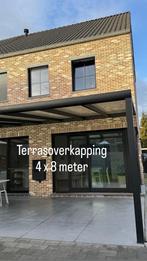 Terrasoverkapping met led verlichting, zelf af te breken., Ophalen, Zo goed als nieuw