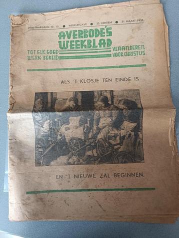 Weekblad  Averbode 31 maart 1935, Enlèvement ou Envoi, 1920 à 1940, Journal ou Magazine
