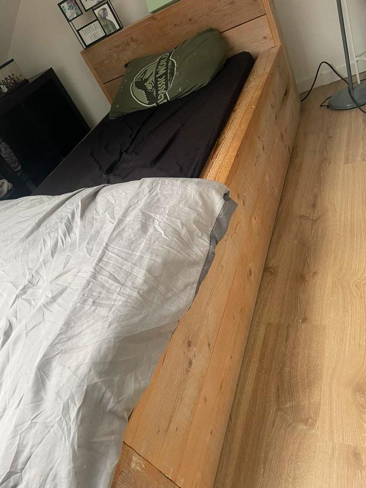 Steigerhouten bed 1 persoon, Huis en Inrichting, Slaapkamer | Complete slaapkamers, Nieuw, Eenpersoons, Ophalen