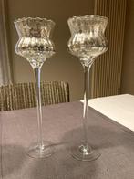 Kandelaars duo, Antiek en Kunst, Ophalen, Glas