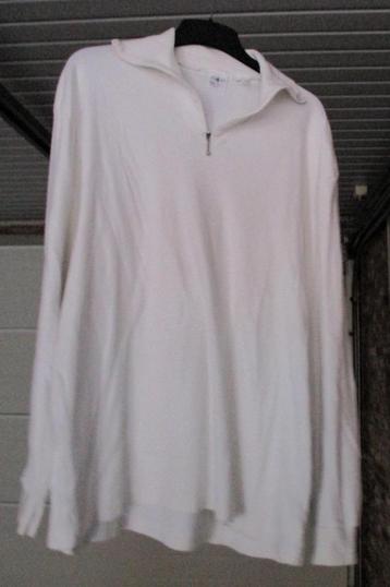 Witte trui / sweater met korte rits mt 48 beschikbaar voor biedingen