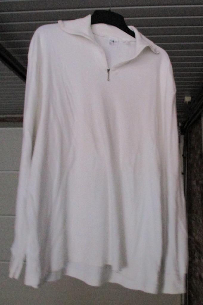 Witte trui / sweater met korte rits mt 48, Kleding | Dames, Truien en Vesten, Zo goed als nieuw, Maat 46/48 (XL) of groter, Wit