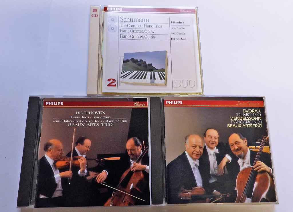 4 CD Beaux Arts Trio Beethoven Schumann Dvorak Philips Germ., CD & DVD, CD | Classique, Utilisé, Musique de chambre, Romantique