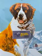 Grand panneau publicitaire en émail MILKA Chocolate, Collections, Enlèvement, Comme neuf, Panneau publicitaire