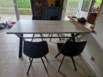 Tafel en stoelen te koop, Huis en Inrichting, 100 tot 150 cm, Ophalen of Verzenden, Zo goed als nieuw, Metaal