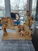 Romeinse strijder met zen 2 paarden, Antiek en Kunst, Kunst | Beelden en Houtsnijwerken, Ophalen