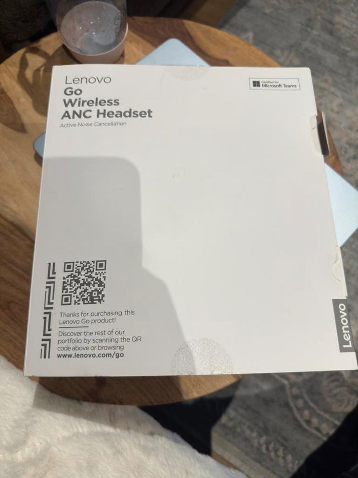 Lenovo Go Wireless ANC Headset, Computers en Software, Headsets, Zo goed als nieuw, On-ear, Draadloos, Inklapbare microfoon, Mute-functie