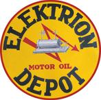 GEZOCHT Elektrion motor oil  items, Ophalen, Gebruikt, Reclamebord