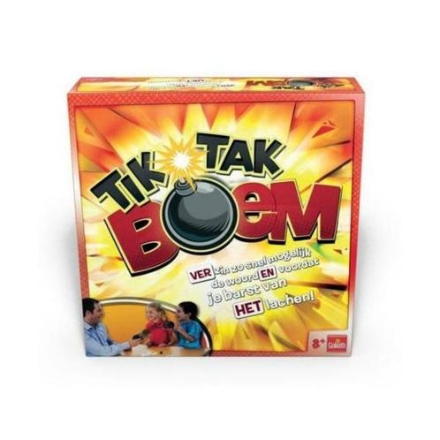 Tik Tak Boem gezelschapsspel / partyspel van Goliath, Hobby en Vrije tijd, Gezelschapsspellen | Overige, Zo goed als nieuw, Een of twee spelers