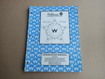Manual: Police Force Williams (1989) Flipperkast   beschikbaar voor biedingen