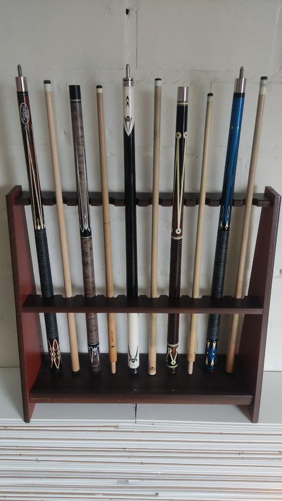 2 Buffalo, 1 fury, 2 Artemis, Sport en Fitness, Biljarten en Poolen, Zo goed als nieuw, Keu of Ballen, Ophalen of Verzenden