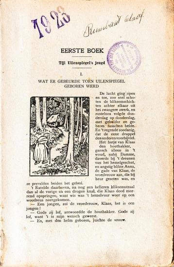 antiek boek Tijl Uilenspiegel 1923