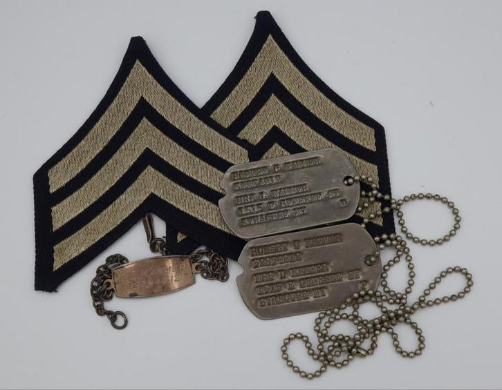 US WWII 401st Bomb Group, Dogtag & ID bracelet grouping, Verzamelen, Militaria | Tweede Wereldoorlog, Luchtmacht, Kleding of Schoenen