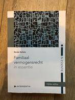 Familiaal vermogensrecht in essentie, Boeken, Ophalen of Verzenden, Zo goed als nieuw, Hogeschool, Intersentia
