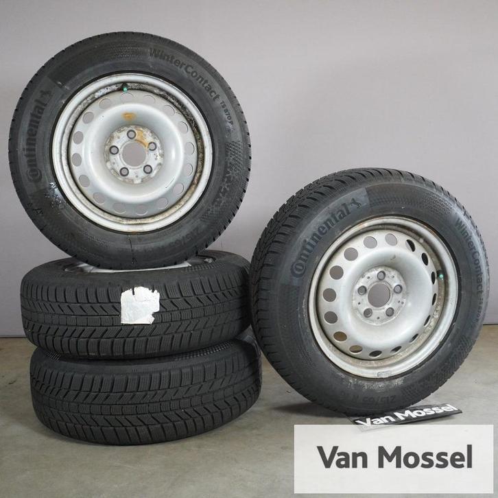 Stalen wielenset Continental Wintercontact 215/65/R16 98H, Auto-onderdelen, Banden en Velgen, Banden en Velgen, Winterbanden, 16 inch