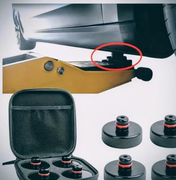 Universele rubberen krik-pad set (4 stuks) met opbergetui —  beschikbaar voor biedingen