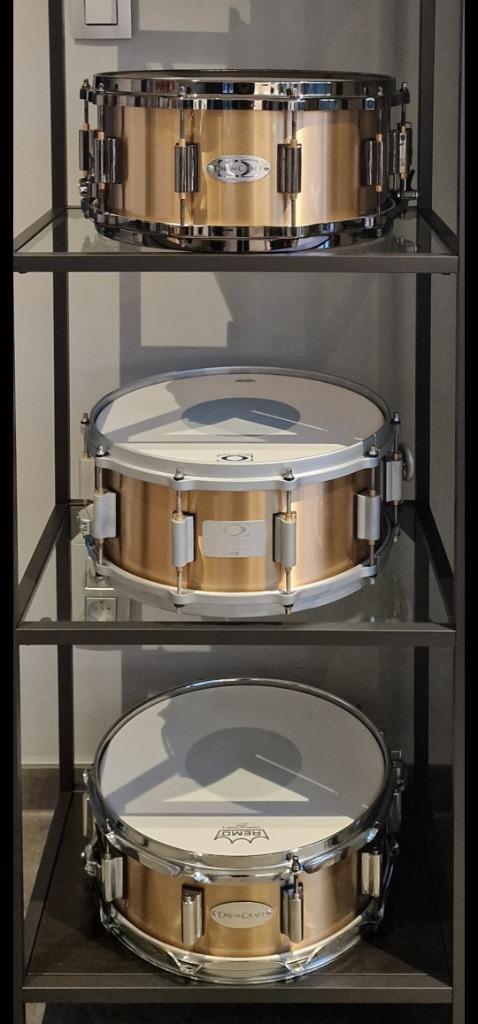 DrumCraft Cast Bronze snare 14x6,5 ; 14x6 LTD & 14x5, Muziek en Instrumenten, Drumstellen en Slagwerk, Nieuw, Overige merken, Ophalen of Verzenden