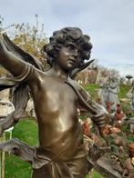 GRANDE SCULPTURE BRONZE DE CUPIDON SIGNE A.MOREAU, Enlèvement, Bronze