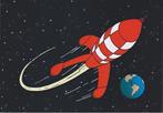 Carte postale : Hergé : Tintin : On a marché sur la lune, Collections, Enlèvement ou Envoi