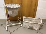 Cache pot rotin + porte revues, Ophalen