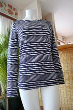 actief gelijnd blauwzwart wit T-shirt, Maat 38/40 (M), Vintage Dressing, Blauw, Ophalen of Verzenden