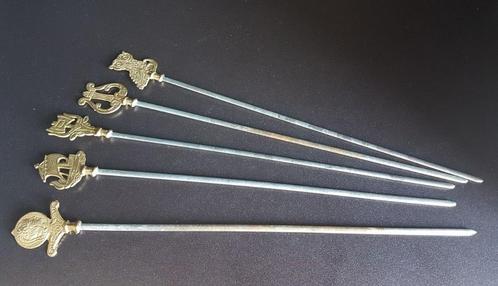 Set van 5 oude spiezen +- 34 cm, Antiek en Kunst, Antiek | Brons en Koper, Ophalen of Verzenden