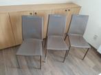 3 keukenstoelen (met versleten bekleding), Ophalen, Gebruikt, Metaal, Drie