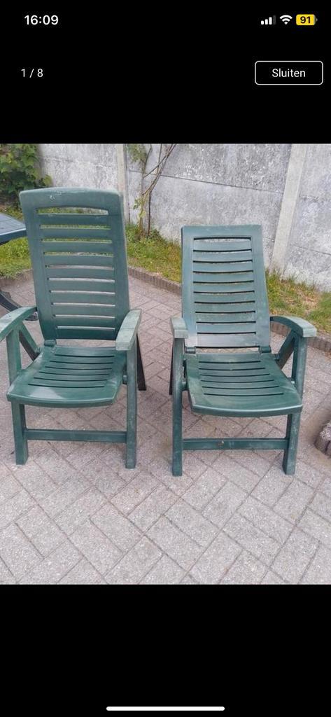 TUINSTOELEN INKLAPBAAR, Jardin & Terrasse, Chaises de jardin, Comme neuf, Pliant, Enlèvement