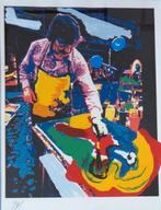 KAREL APPEL / SUNDAY / KLEURZEEFDRUK / 101x81cm / KADER SIG, Enlèvement