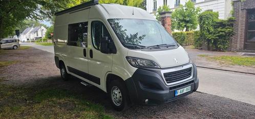 Peugeot Boxer 4zitplaatsen 2021, Caravans en Kamperen, Mobilhomes, Particulier, Omvormer, TV, Luifel, Ophalen