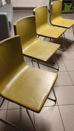 4 keukenstoelen olijfgroen, Huis en Inrichting, Stoelen, Ophalen, Gebruikt
