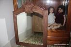 Retro vintage antieke oude spiegel opgekuist, Ophalen of Verzenden