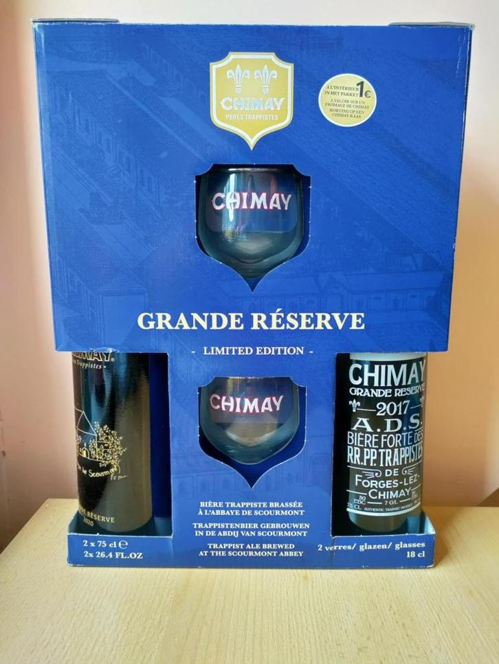 Trappistenbier Chimay Grande Réserve Sérigraphie 2017&2020, Verzamelen, Biermerken, Zo goed als nieuw, Flesje(s), Overige merken