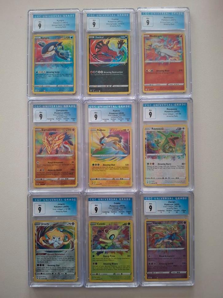 Complete set van alle Amazing Rares CGC Mint 9/10, Hobby en Vrije tijd, Verzamelkaartspellen | Pokémon, Zo goed als nieuw, Ophalen of Verzenden