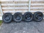 4 velgen 5x115 met banden en wieldeksels, Gebruikt, 15 inch, Banden en Velgen, Ophalen of Verzenden