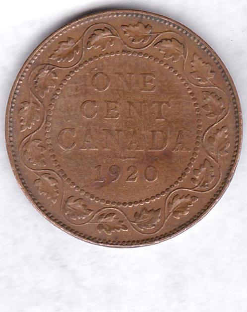 Canada: 1 cent 1920, Postzegels en Munten, Munten | Amerika, Losse munt, Noord-Amerika, Ophalen of Verzenden