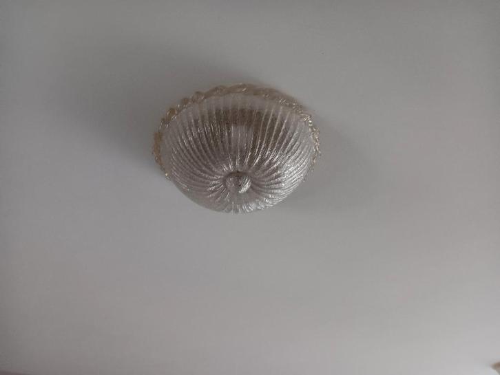 Plafonlusters, Huis en Inrichting, Lampen | Plafondlampen, Zo goed als nieuw, Glas, Ophalen