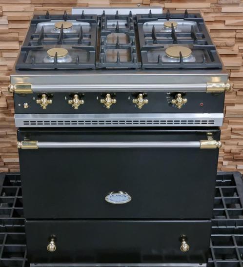 🔥 Poêle Lacanche de luxe 70 cm noir + FOUR À GAZ en laiton, Electroménager, Cuisinières, Comme neuf, Autoportant, 4 zones de cuisson