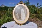 §(d)  cadre oval ancien en laiton decor branchage (2), Antiek en Kunst, Ophalen of Verzenden
