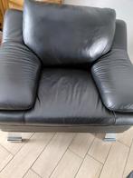 Lederen fauteuil, Ophalen, Zo goed als nieuw, Leer