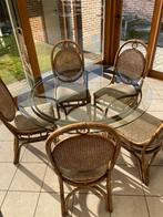 Rotan meubelset - zetels, tafels, stoelen, Huis en Inrichting, Ophalen, Gebruikt