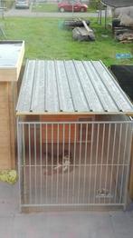 Gegalvaniseerde hondenren met dak - 4x2m, Dieren en Toebehoren, Hondenhokken, Ophalen, Hondenkennel, 110 cm of meer, 100 cm of meer