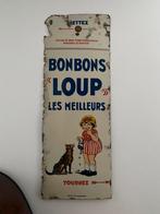 Emaille bord ‘Loup’ bonbons, Collections, Marques & Objets publicitaires, Enlèvement ou Envoi